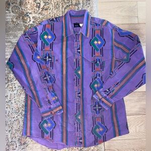 Wrangler brush popper button down size 18-36